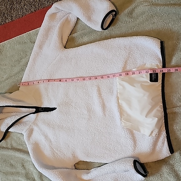 STUNNING CALVIN KLEIN WHITE FLEECE SHERPA HOODIE JACKET - Picture 5 of 8